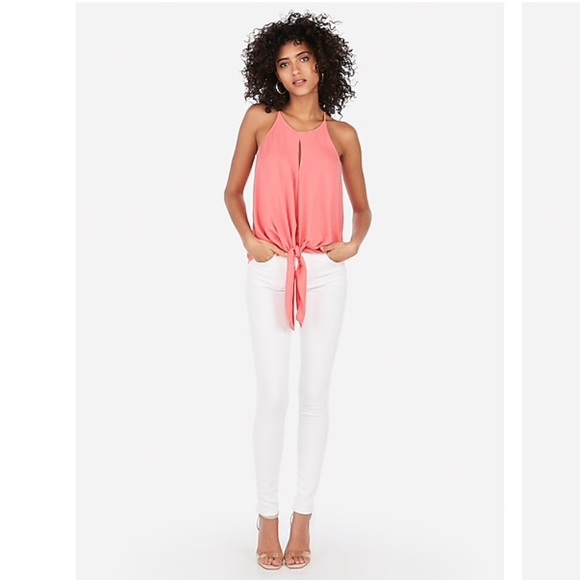 Express Tops - Nwt tie high neck tank size xl express Express Tops - Nwt tie high neck tank size xl express